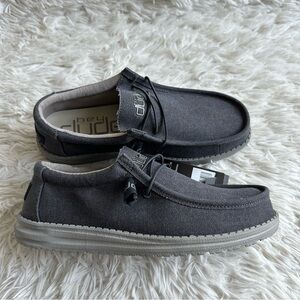 Hey Dude Mens Wally Oceano Gray Loafers New In Box Size 8